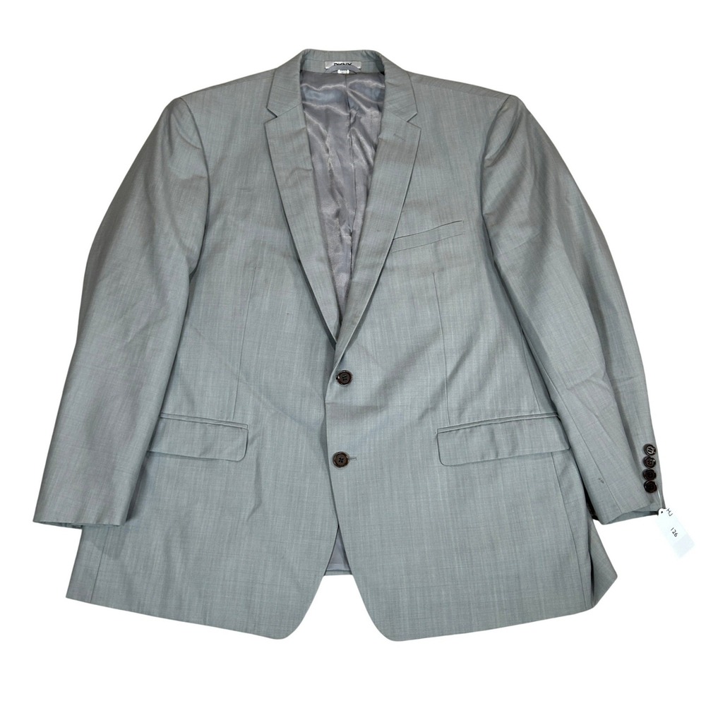 DKNY Mens‎ Gray Two Button Single Vented Professional Suit Jacket Blazer 50R